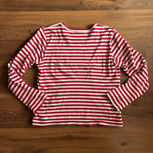 Comme des GARÇONS Play Long Sleeve Red Striped Shirt - Picture 5 of 5